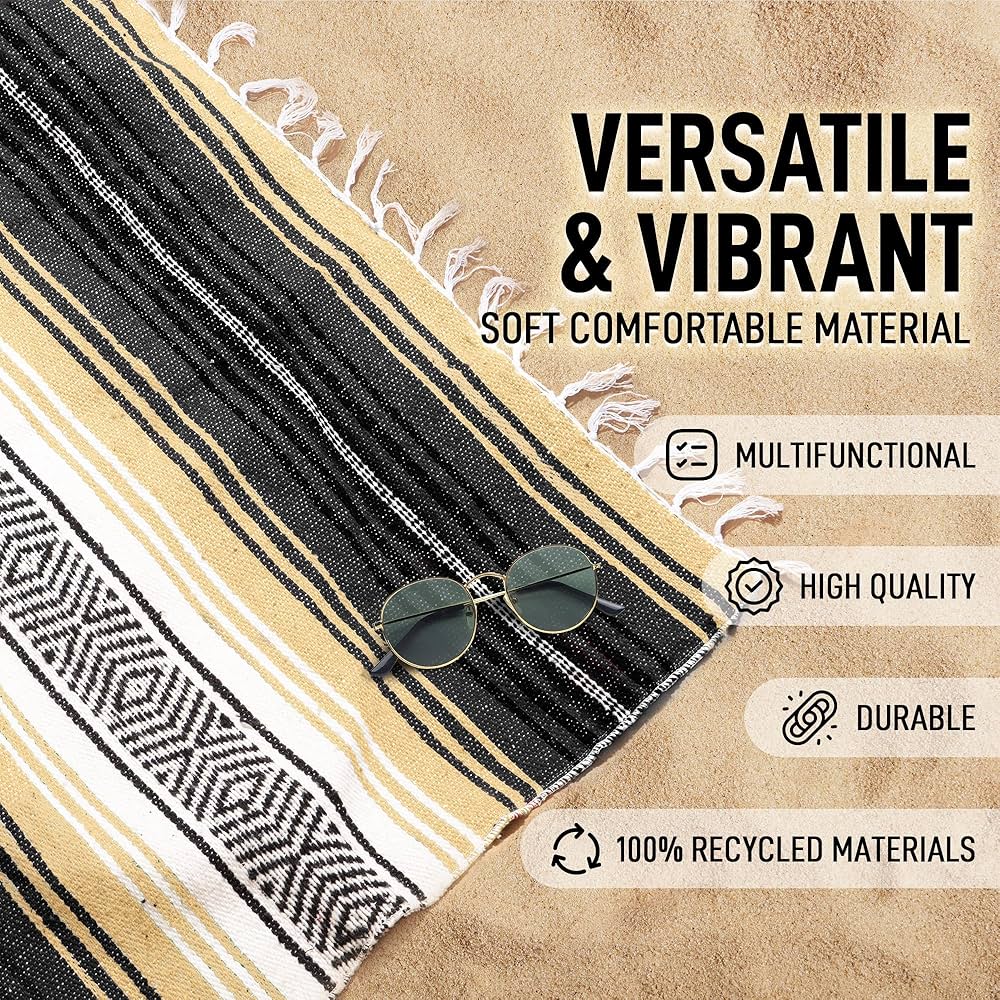 Amazon.com: Authentic Large Handwoven Mexican Blanket - Soft